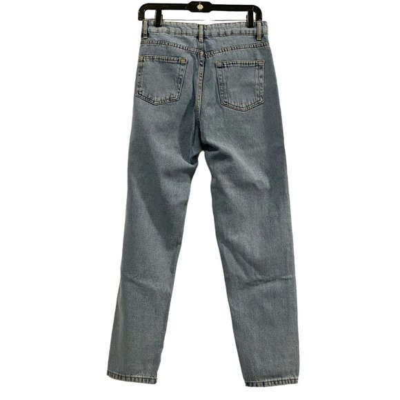 Abstract Non-Brand Denim Jeans with Embroidered Faces 28 - Picture 2 of 4